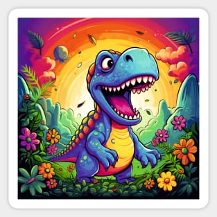 Cute cartoon dinosaur Sticker